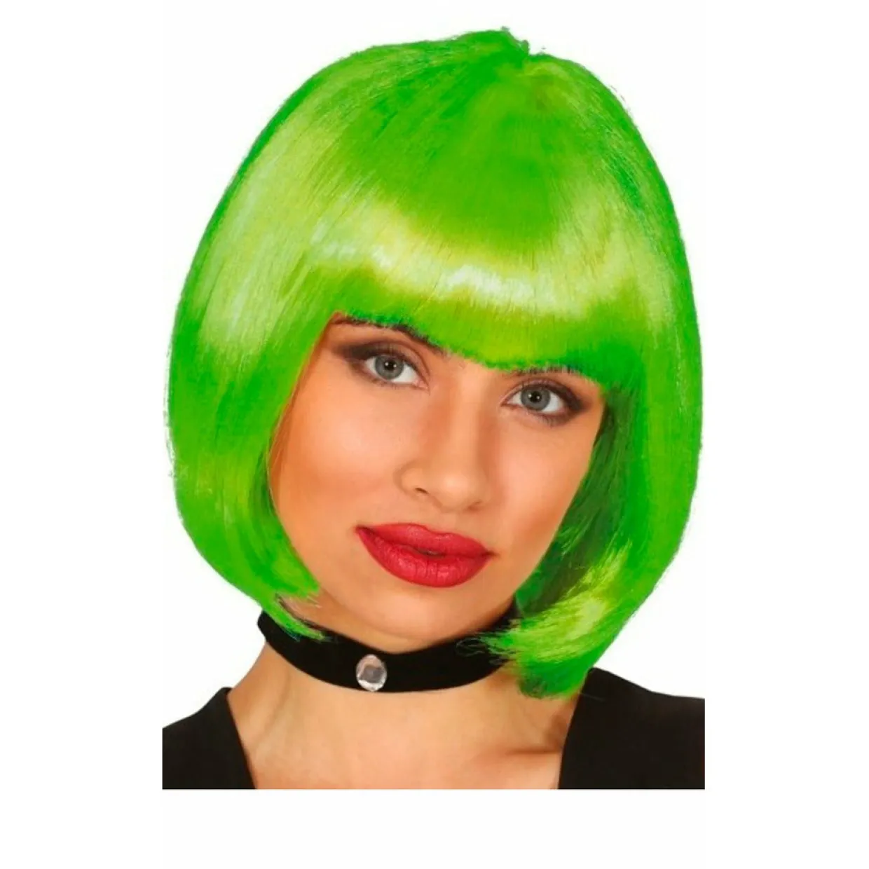 Peluca Verde Media Melena Eco