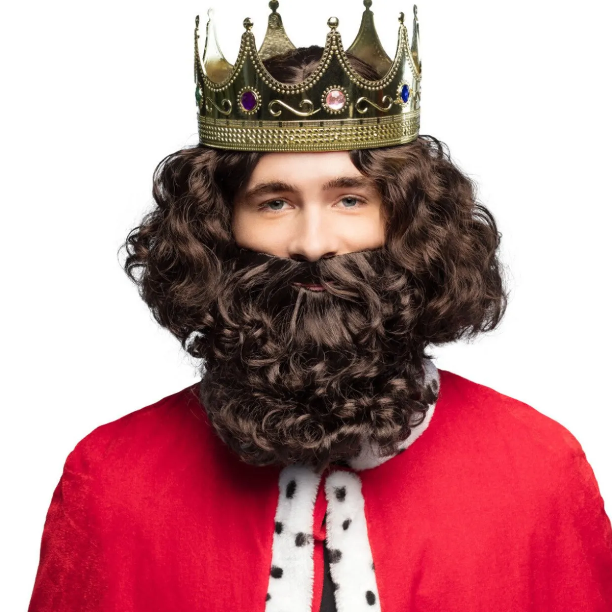 Peluca y Barba de Rey Corta