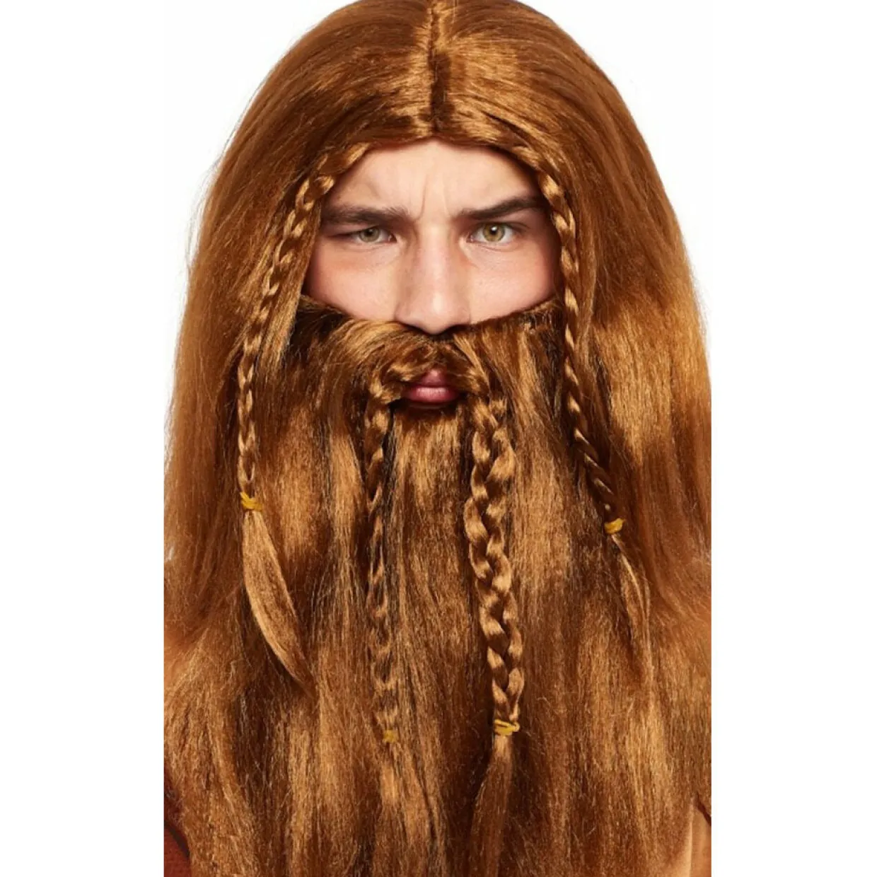 Peluca y Barba de Vikingo Trenzas