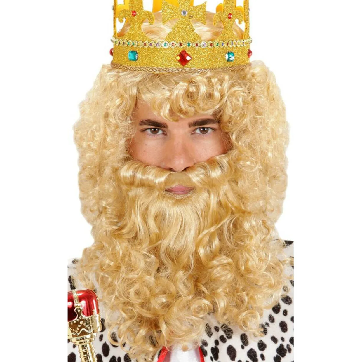 Peluca y Barba Rey Mago Rubia