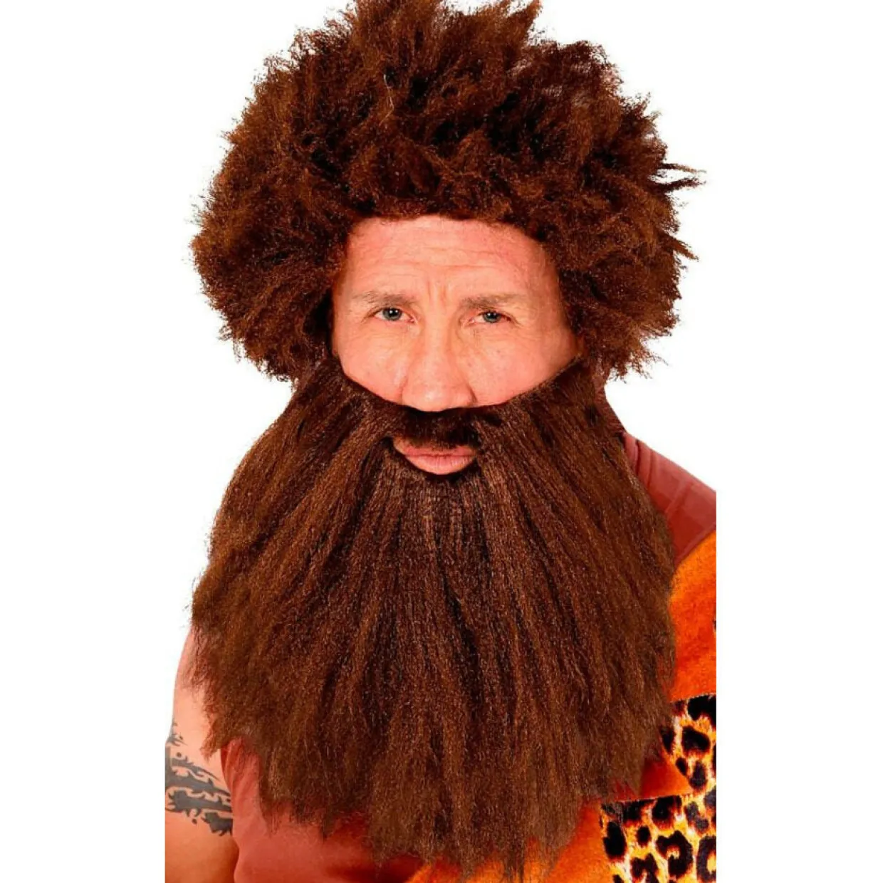Peluca y Barba Troglodita Cavernario