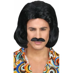 Peluca y Bigote de Dandy Negro