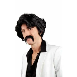 Peluca y Bigote Ligón Negra