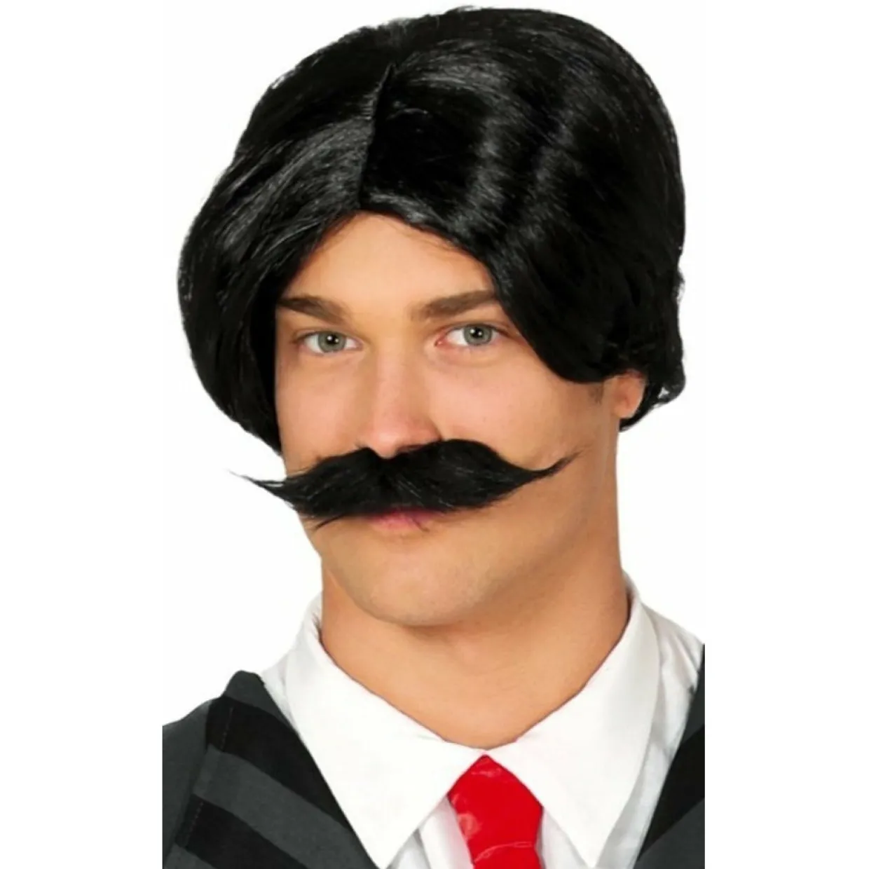Peluca y Bigote Negra