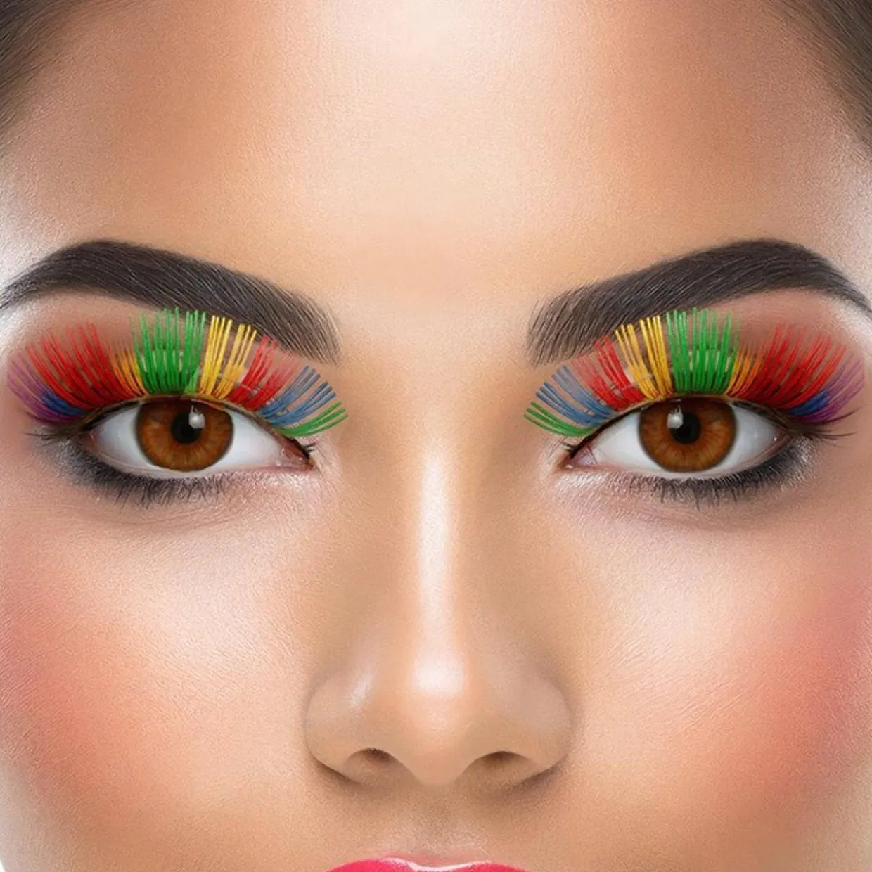 Pestañas Multicolor Metalizadas