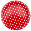 Platos de Feria Rojos con Lunares
