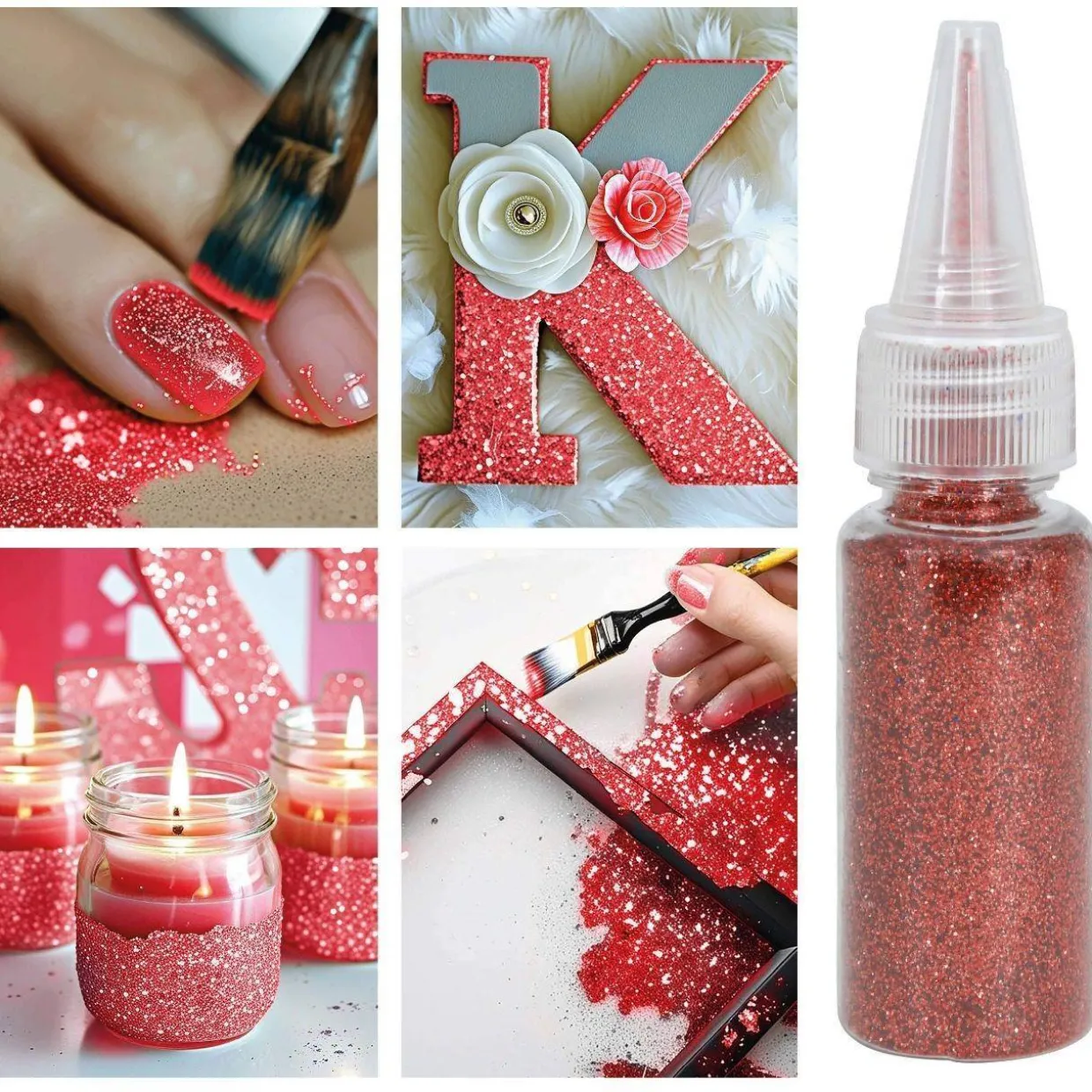 Purpurina Glitter Biodegradable Roja