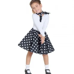 Set Años 50 Negro para niña