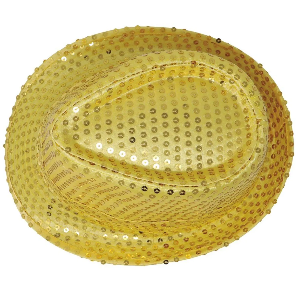 Sombrero de Gangster Dorado Lentejuelas Eco