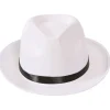 Sombrero de Gángster Blanco Lujo
