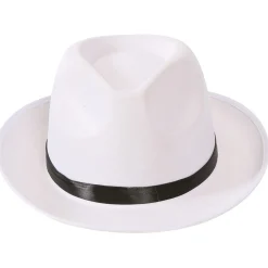 Sombrero de Gángster Blanco Lujo