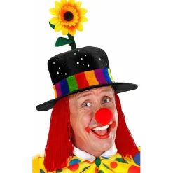 Sombrero de Payaso Negro con pelo