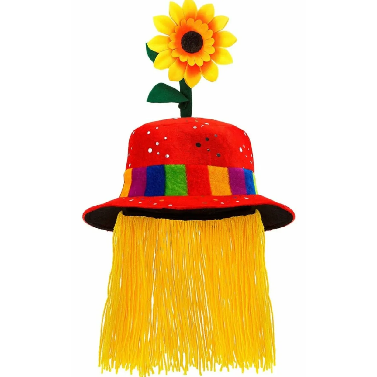 Sombrero de Payaso Rojo con pelo