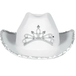 Sombrero de Vaquera Blanco Corona