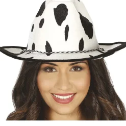 Sombrero de Vaquera Blanco Manchas