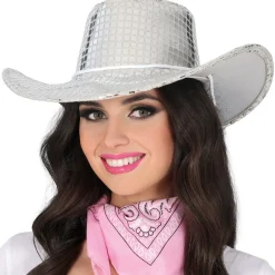 Sombrero de Vaquera Plateado