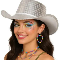 Sombrero de Vaquera Plateado
