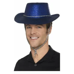 Sombrero de Vaquero Azul Purpurina