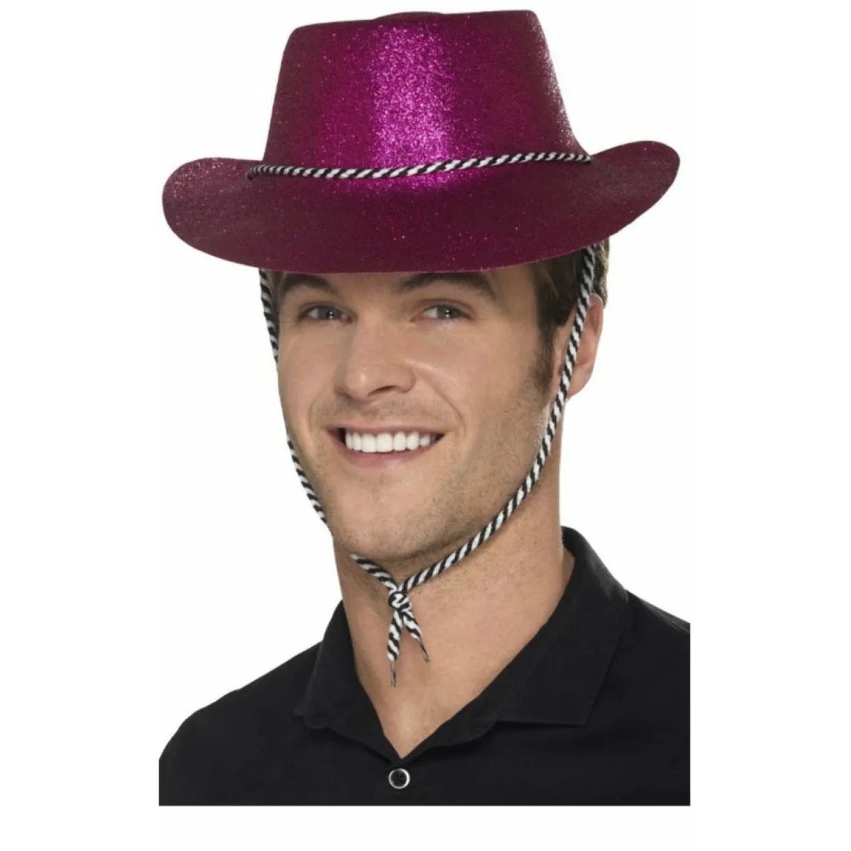 Sombrero de Vaquero Fucsia Purpurina