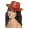 Sombrero de Vaquero Rojo Purpurina
