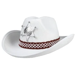 Sombrero de Vaquero Sheriff Blanco infantil