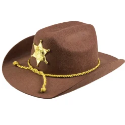 Sombrero de Vaquero Sheriff Marrón