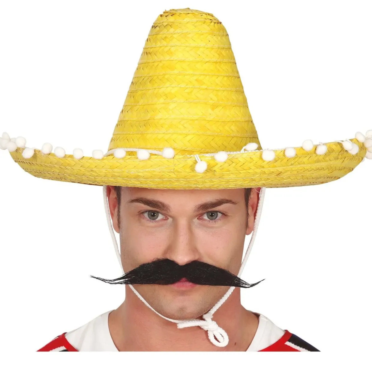 Sombrero Mexicano Amarillo Borlas