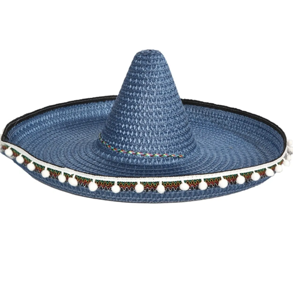 Sombrero Mexicano Azul Grande Deluxe