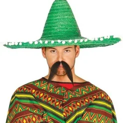 Sombrero Mexicano de Paja Grande Verde