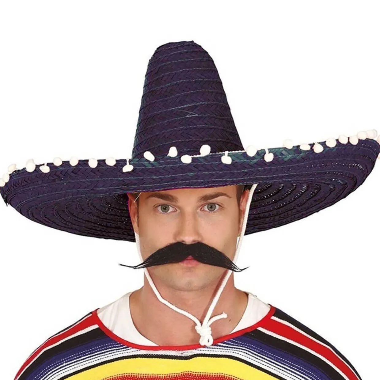 Sombrero Mexicano de Paja Grande Oscuro