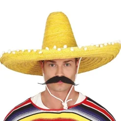 Sombrero Mexicano de Paja Grande Amarillo