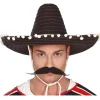 Sombrero Mexicano Negro Borlas