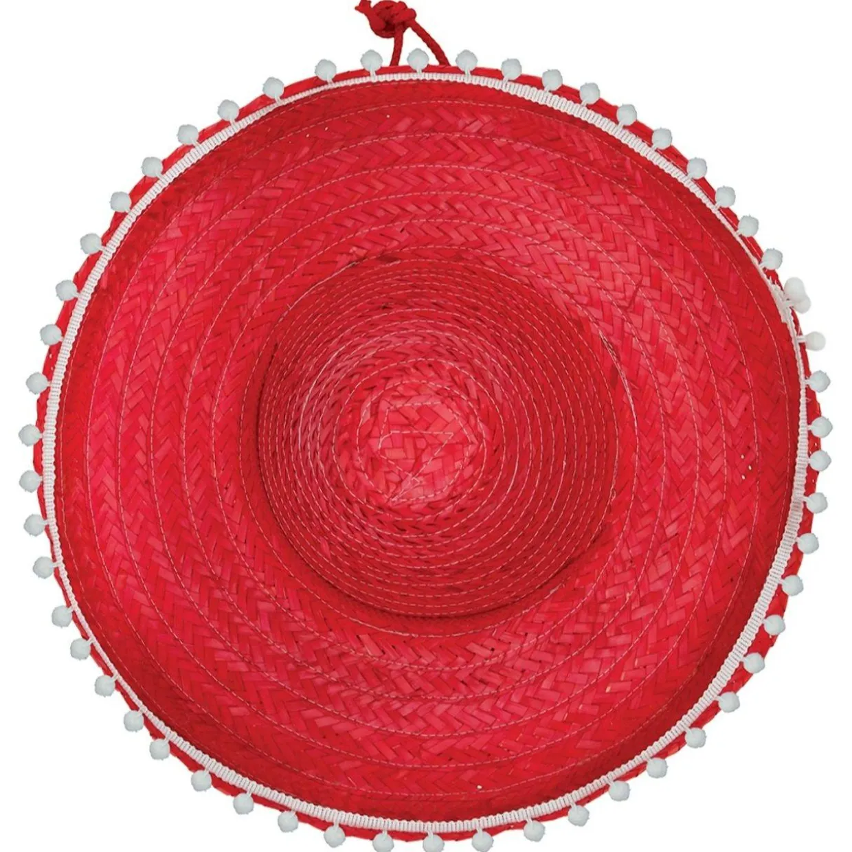 Sombrero Mexicano Rojo Borlas