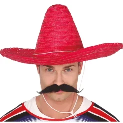 Sombrero Mexicano Rojo Eco