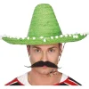 Sombrero Mexicano Verde Borlas