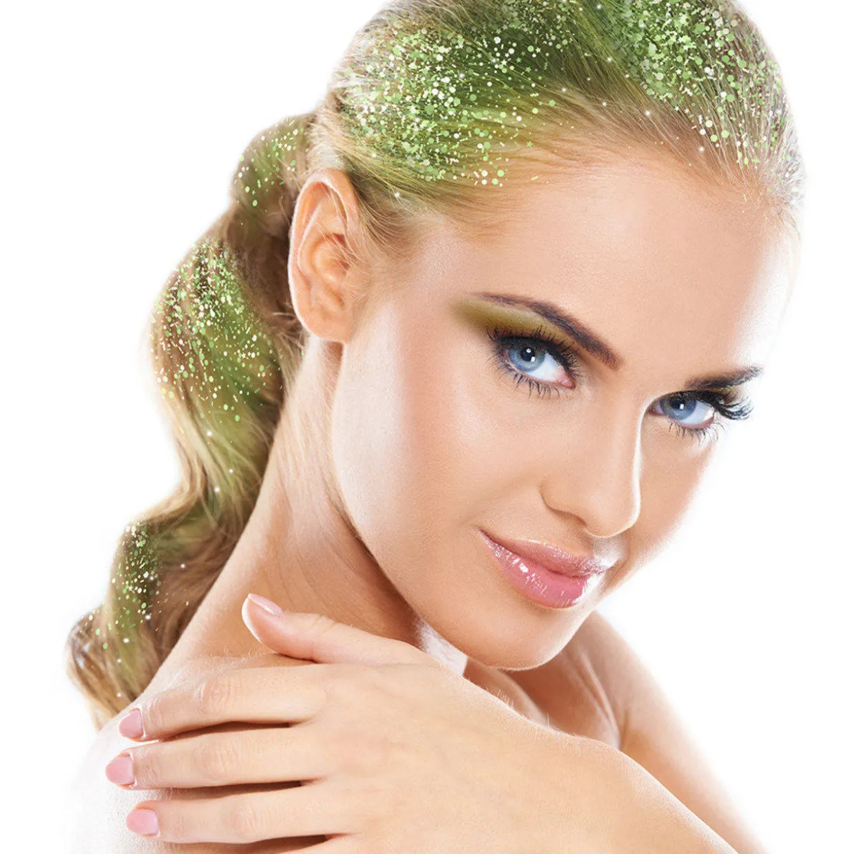 Spray de Pelo Glitter Verde