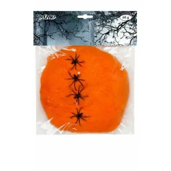 Telaraña Naranja 60gr con 4 Arañas