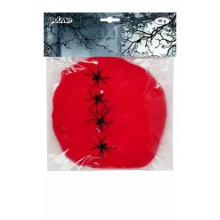 Telaraña Roja 60gr con 4 Arañas