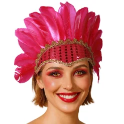 Tocado de Plumas Fucsia Eco