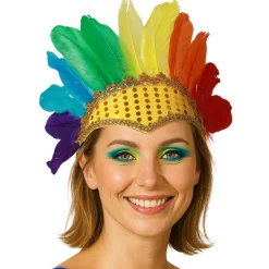 Tocado de Plumas Multicolor Eco