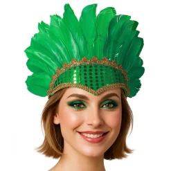 Tocado de Plumas Verde Eco