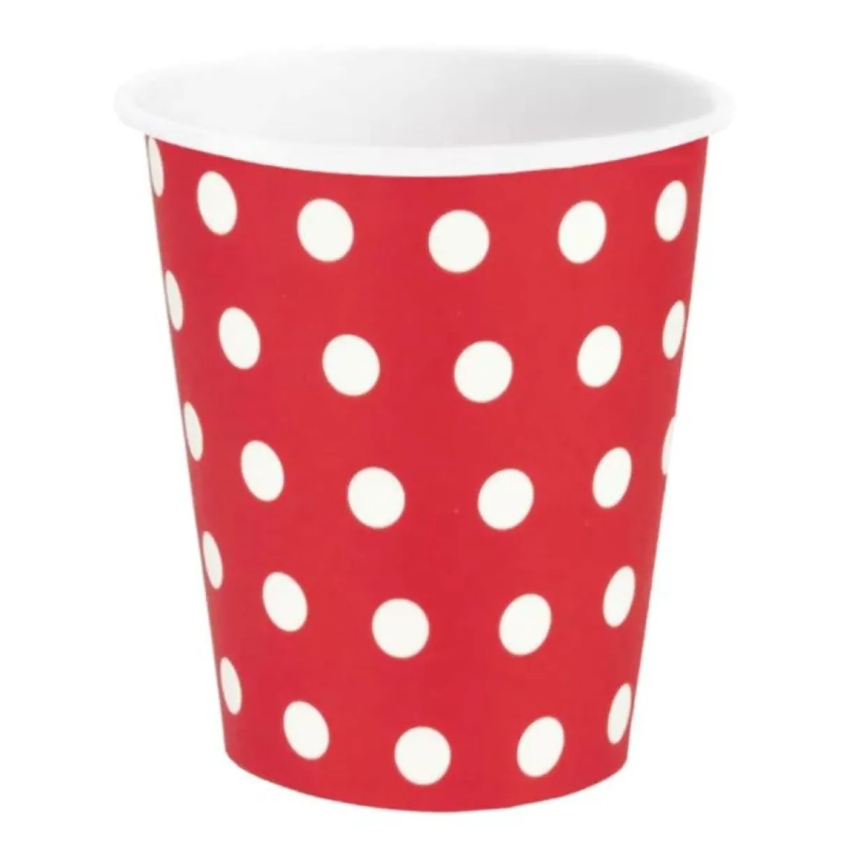 Vasos de Feria Rojos con Lunares